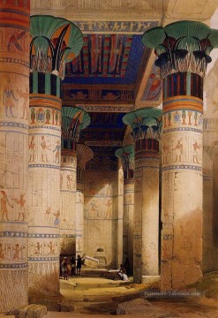 portique du temple d’ISIS à Philae 1851 David Roberts Araber Peinture à l'huile